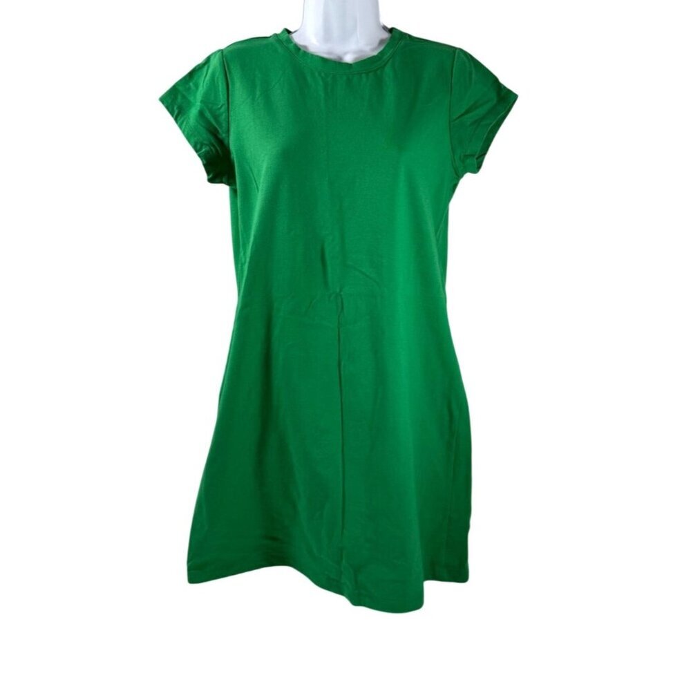 Isaac Mizrahi Live Kelly Irish Green Short Sleeve T-Shirt Dress Size XS‎ Spring